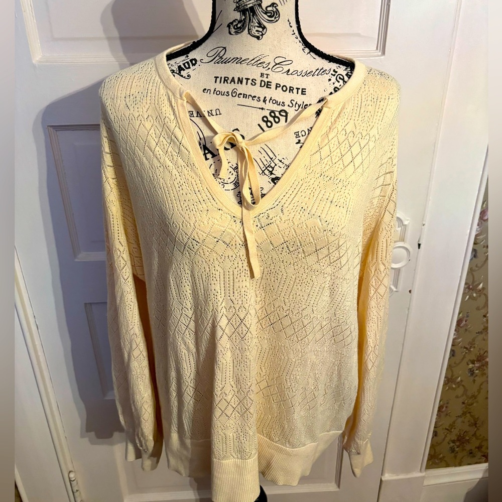 Torrid front tie long sleeve top